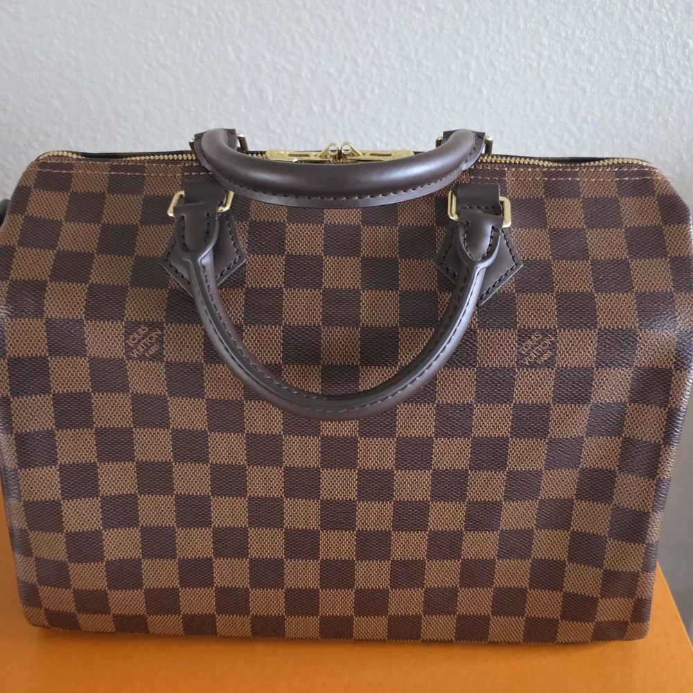 AUTHENTIC Louis Vuitton Speedy Bandoliere 30 Damier Ebene FULL SET & MORE - Picture 3 of 16